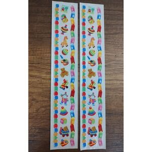 Vtg Sandylion Border Scrapbooking Stickers Retired Designs Toys Kid Baby Bear